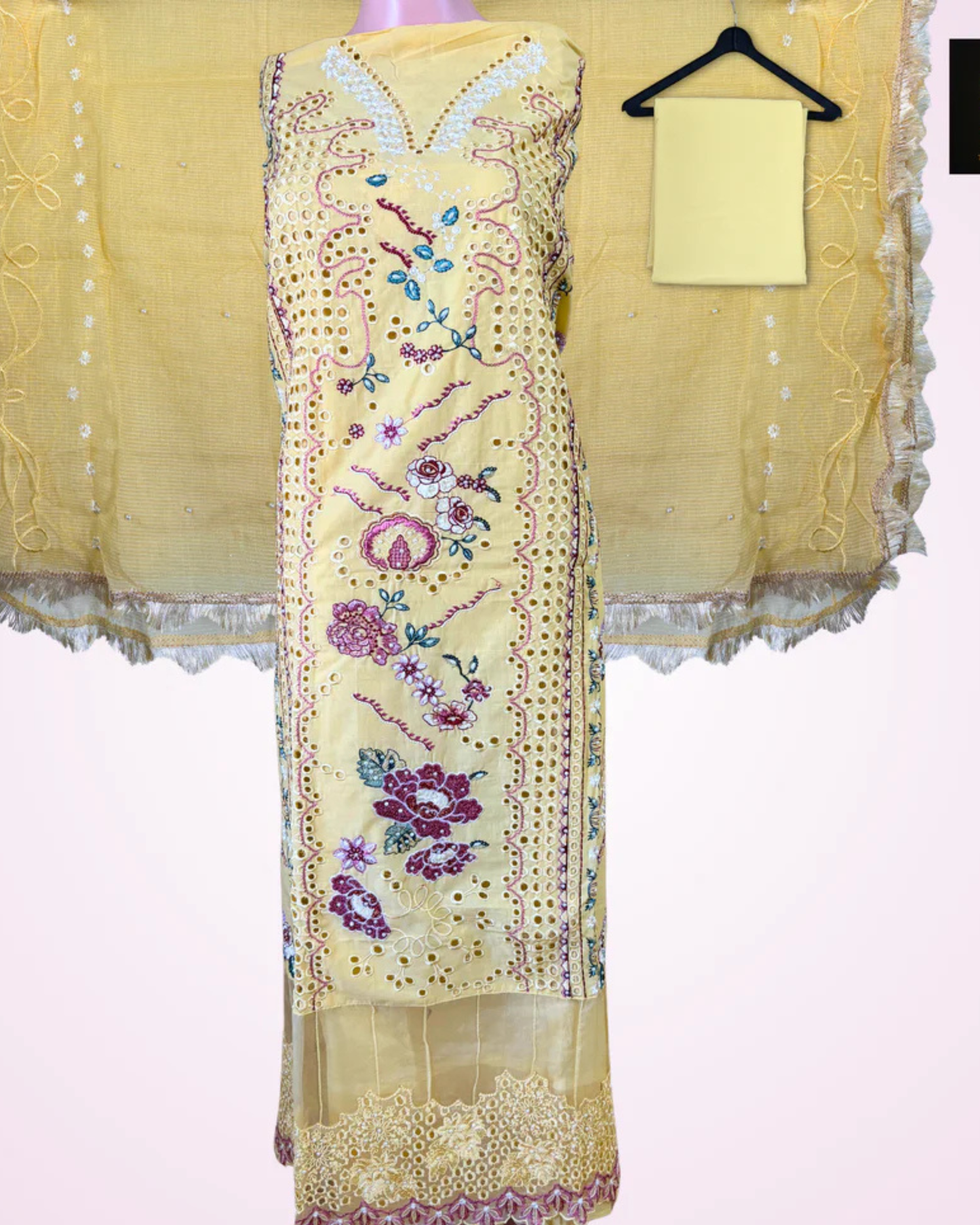 Yellow Cut Work Design