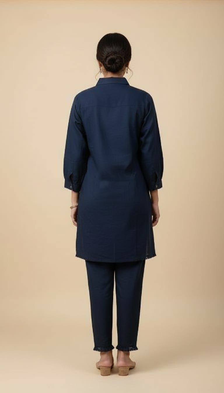 Neavy Blue Embroiderd Co-ords Set