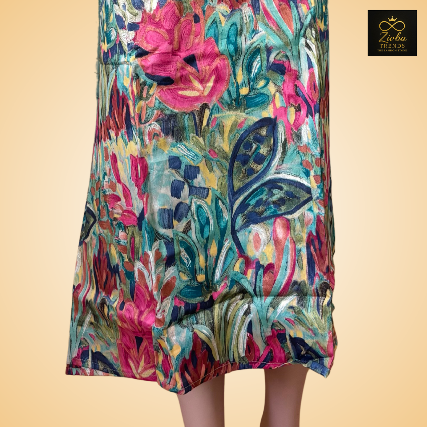 Glass Cotton Floral Print Suit Set – Peacock Green