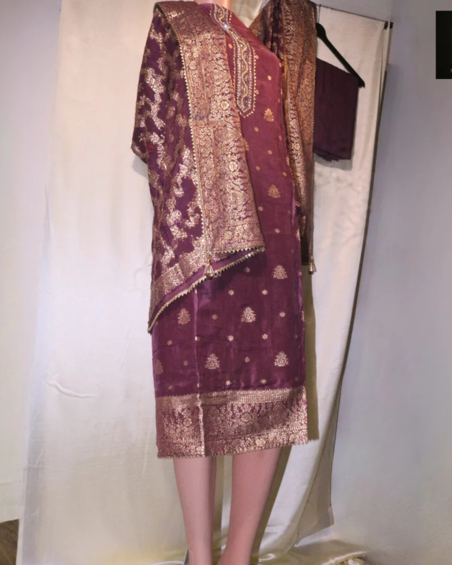 Wine Banarasi Silk Suit – Premium Festive Collection