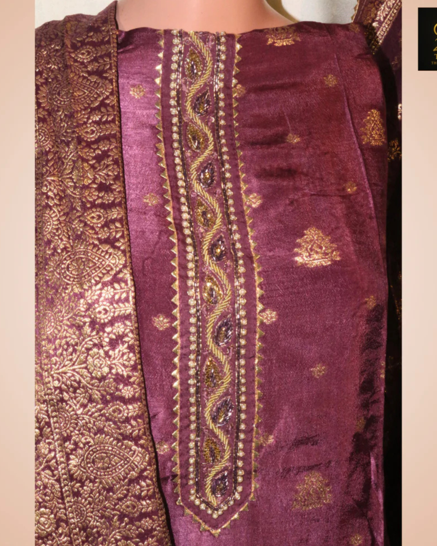 Wine Banarasi Silk Suit – Premium Festive Collection