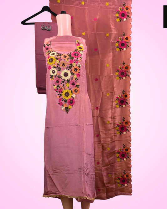 Light Onion Pink Shine Tussle Suit Set