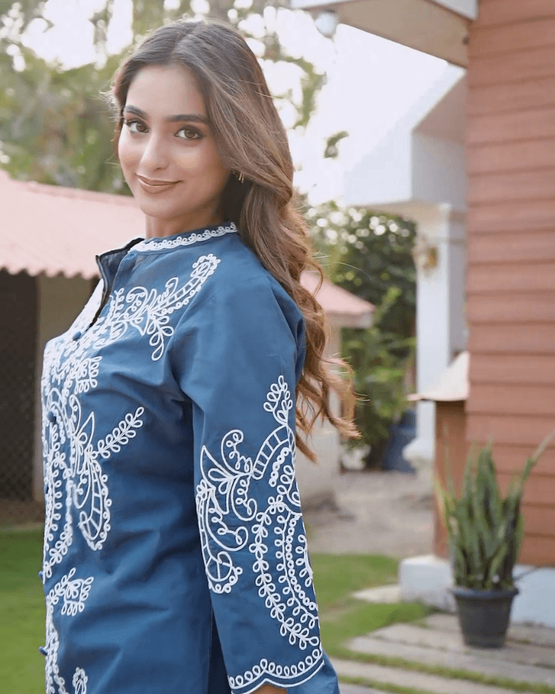 Trendy  Embroidery CO-ORD SET