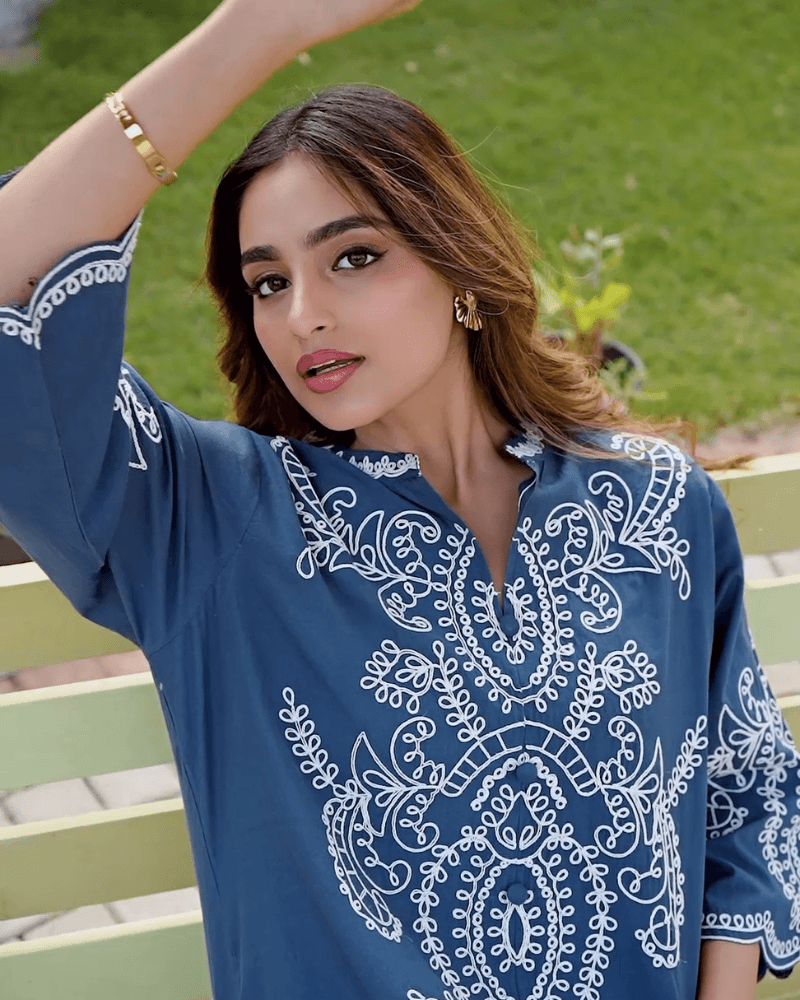 Trendy  Embroidery CO-ORD SET