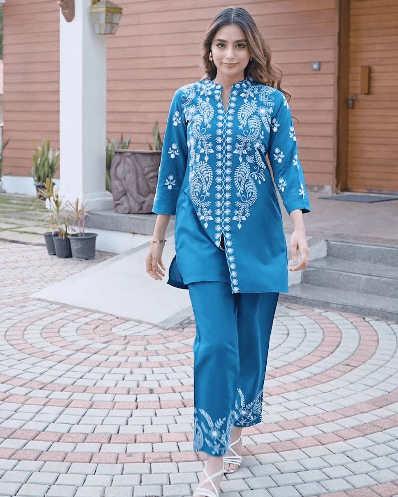 Trendy Embroidered Co-Ord Set
