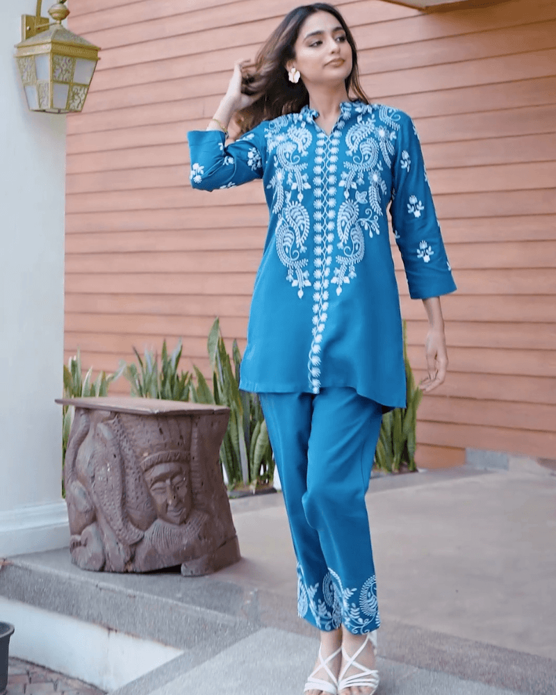 Trendy Embroidered Co-Ord Set