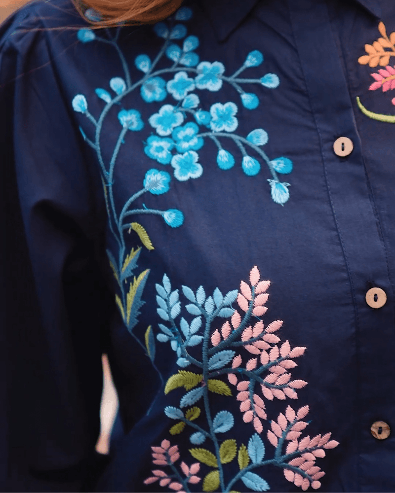 Neavy Blue Embroiderd Co-ords Set