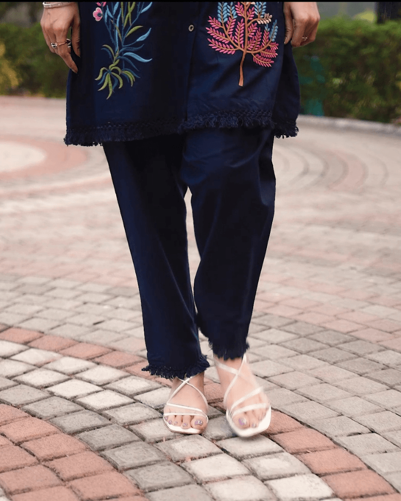 Neavy Blue Embroiderd Co-ords Set