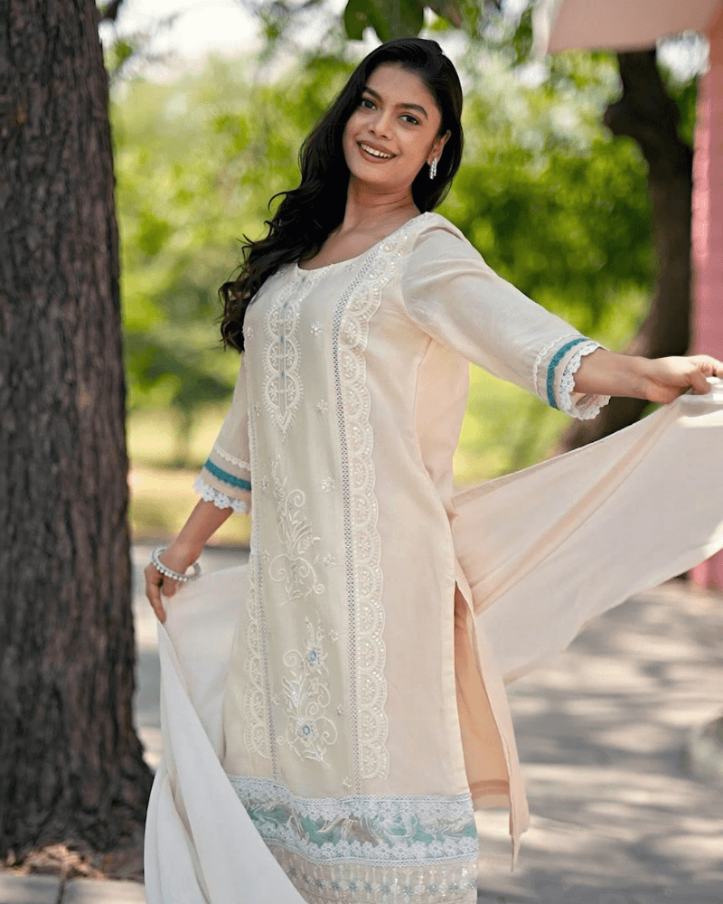 Elegent off white Suit